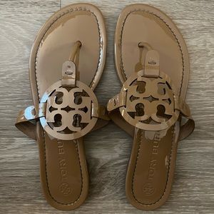 Tory Burch Miller patent leather sandals- size 8